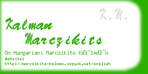 kalman marczikits business card